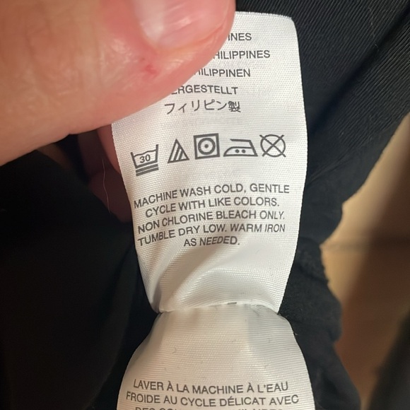 J. Crew size Small Black Ruffled Wrap Soft & Stretchy Bodysuit with Snap Closure - Picture 7 of 9